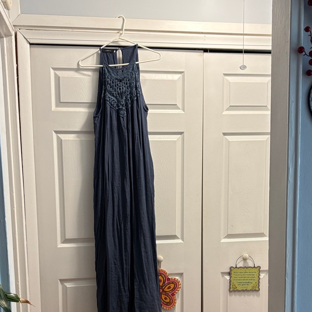 Elegant Navy Maxi Dress